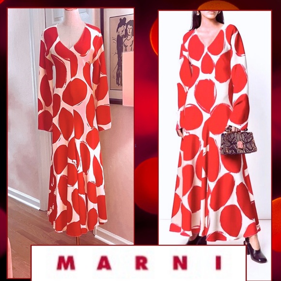 Marni, Exquisite Lux Statement Dress, Stretch, Form-Flattering, Size: US6, IT42 - Picture 1 of 9